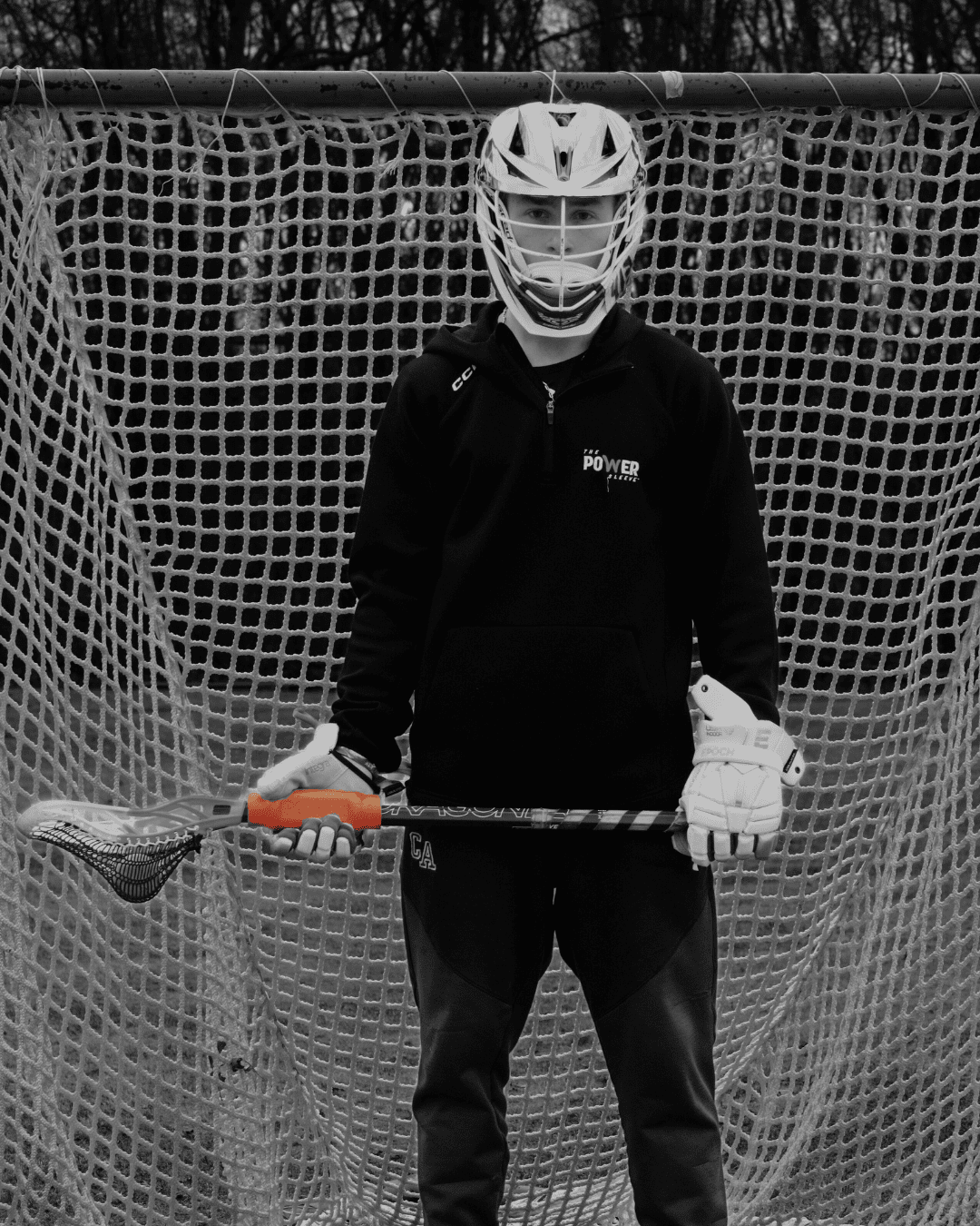 Power Sleeve® – athlete training with USA-made lacrosse training aid to improve strength, control, and performance.